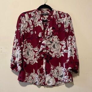 Karl Lagerfeld Nativa Ruffle Detail Blouse